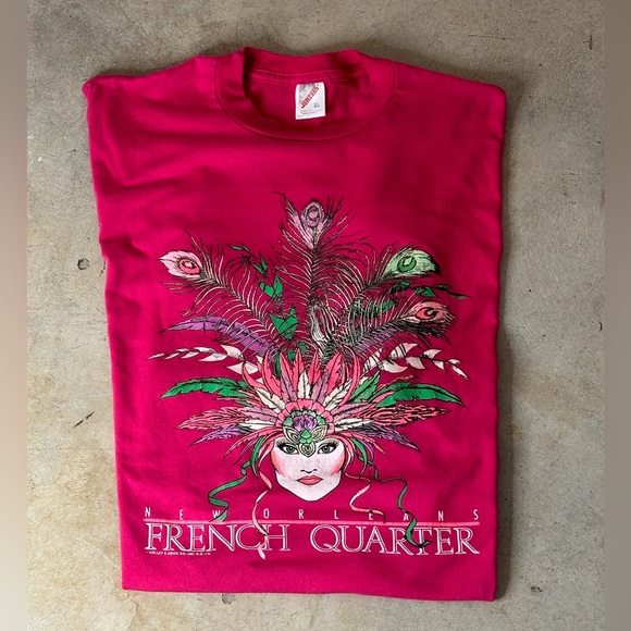 Vintage 90s New Orleans French Quarter Art Shirt - Picture 3 of 7